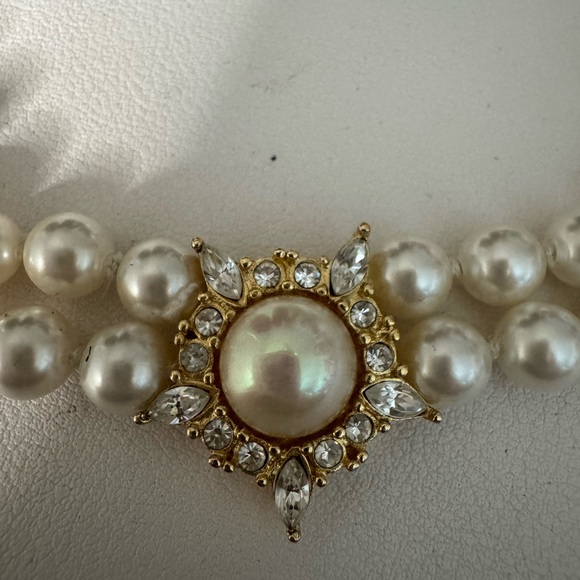 Vintage Christian Dior Pearl Necklace with Gold Accents Circa 1970 - Picture 7 of 15